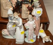 FIVE LLADRO FIGURES Includes a girl