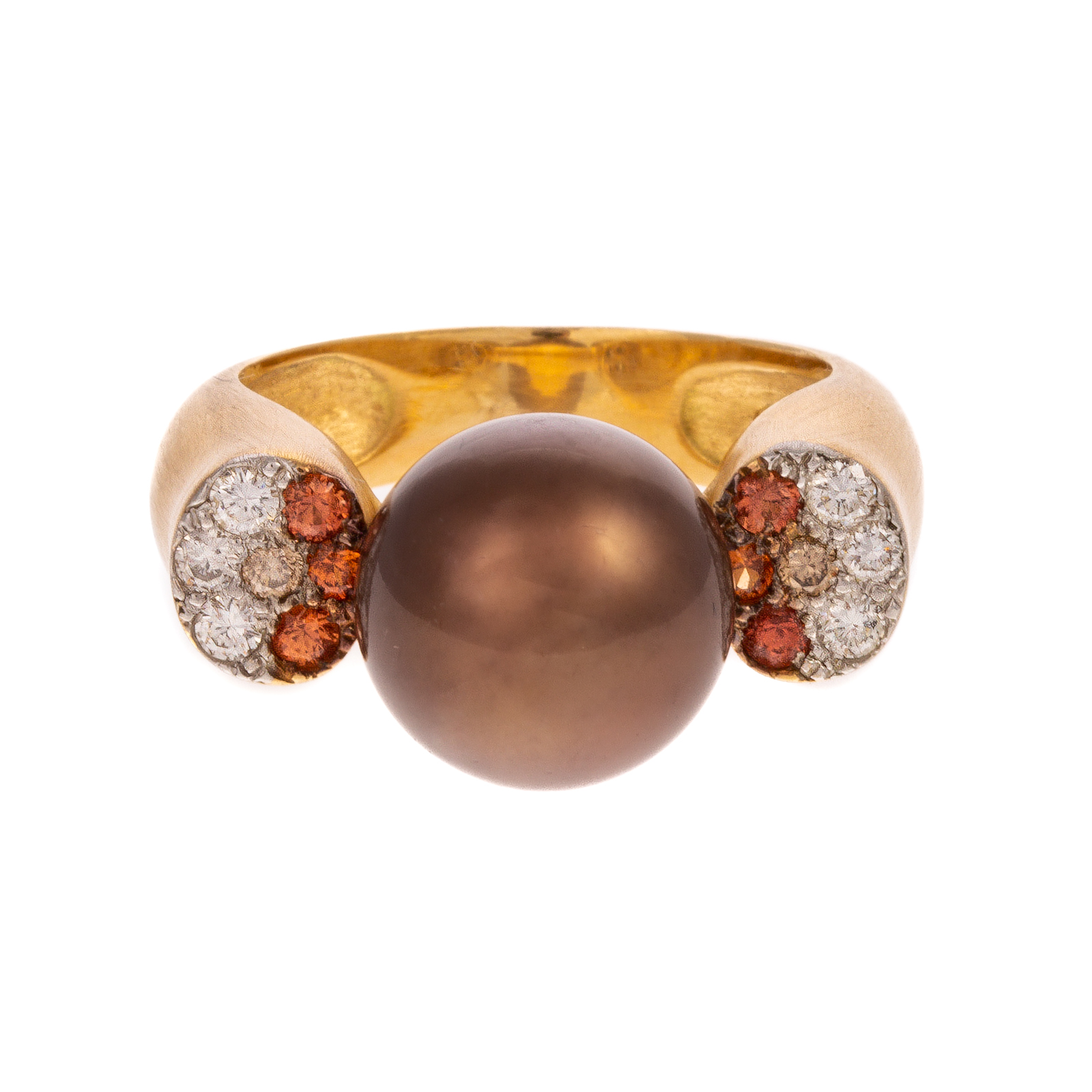 AN 18K YELLOW GOLD PEARL RING BY 33859b