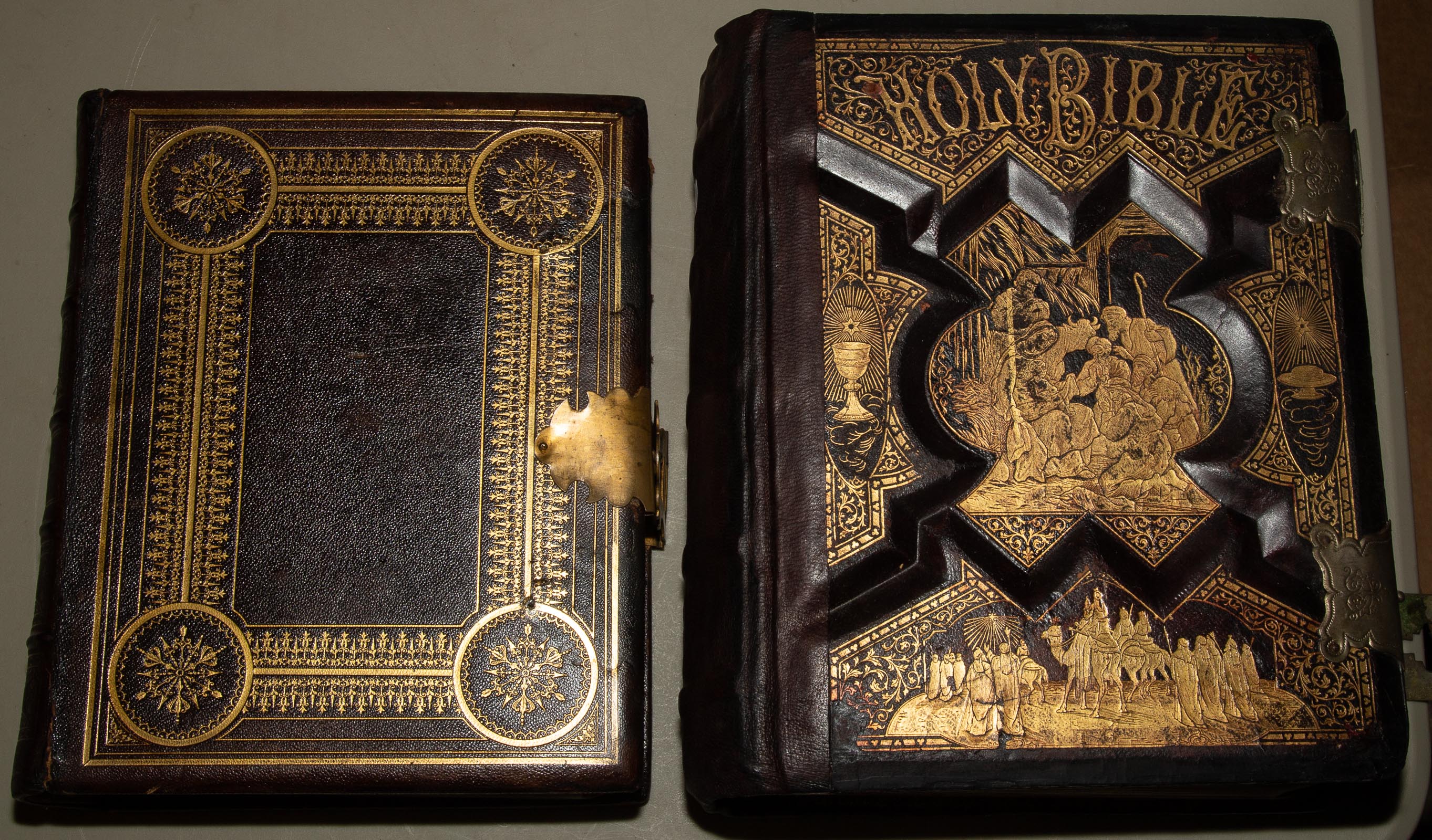 TWO FAMILY BIBLES Comprising HOLY 33896d