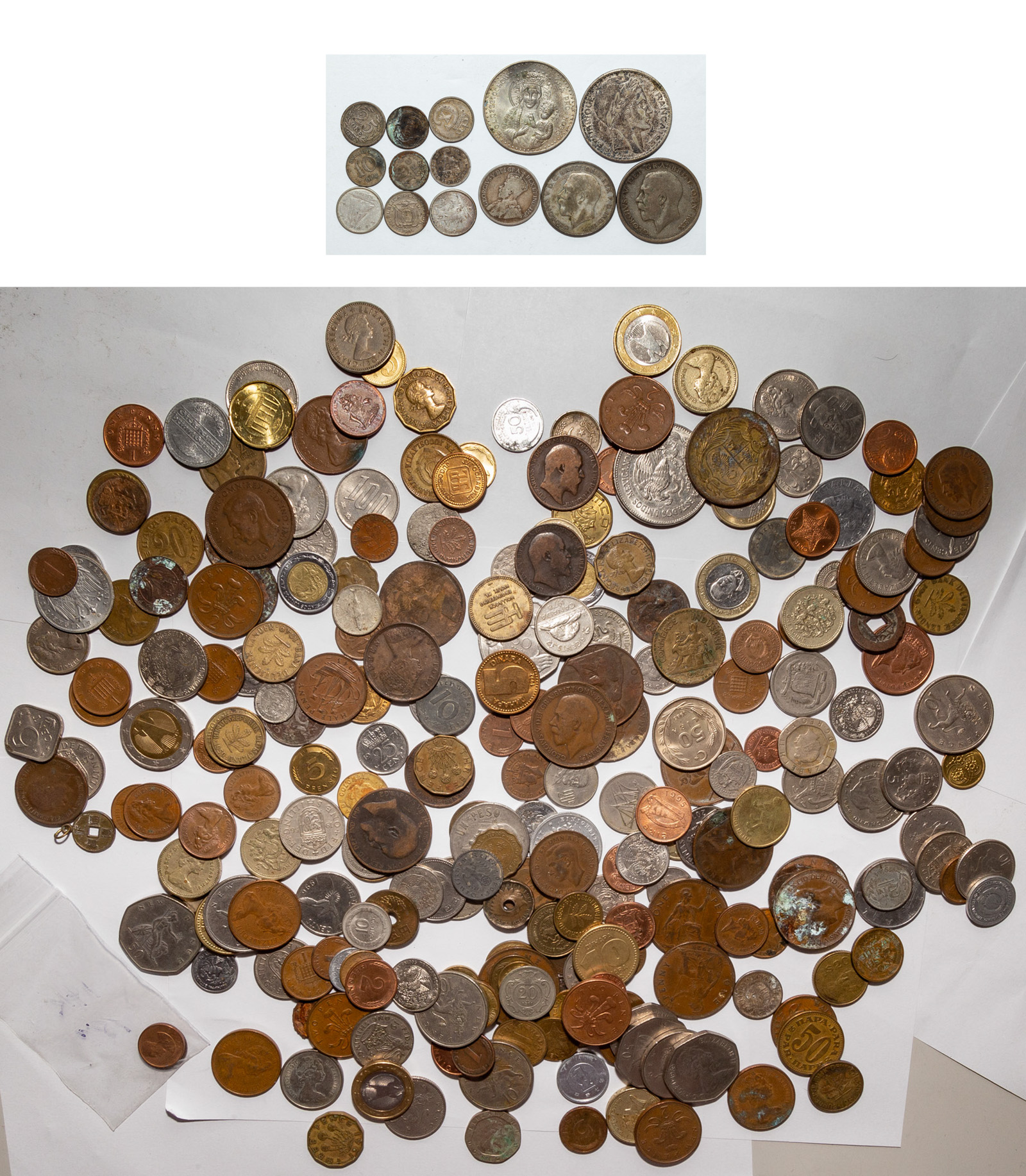 SEVERAL HUNDRED WORLD COINS WITH
