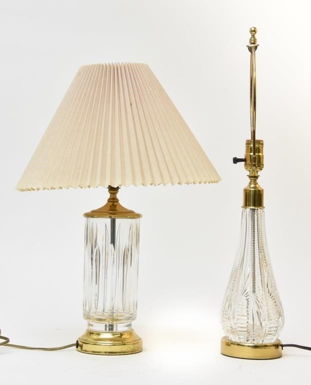 Two Waterford crystal table lamps  33914e
