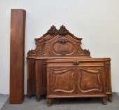 Pair of French walnut twin   33918e