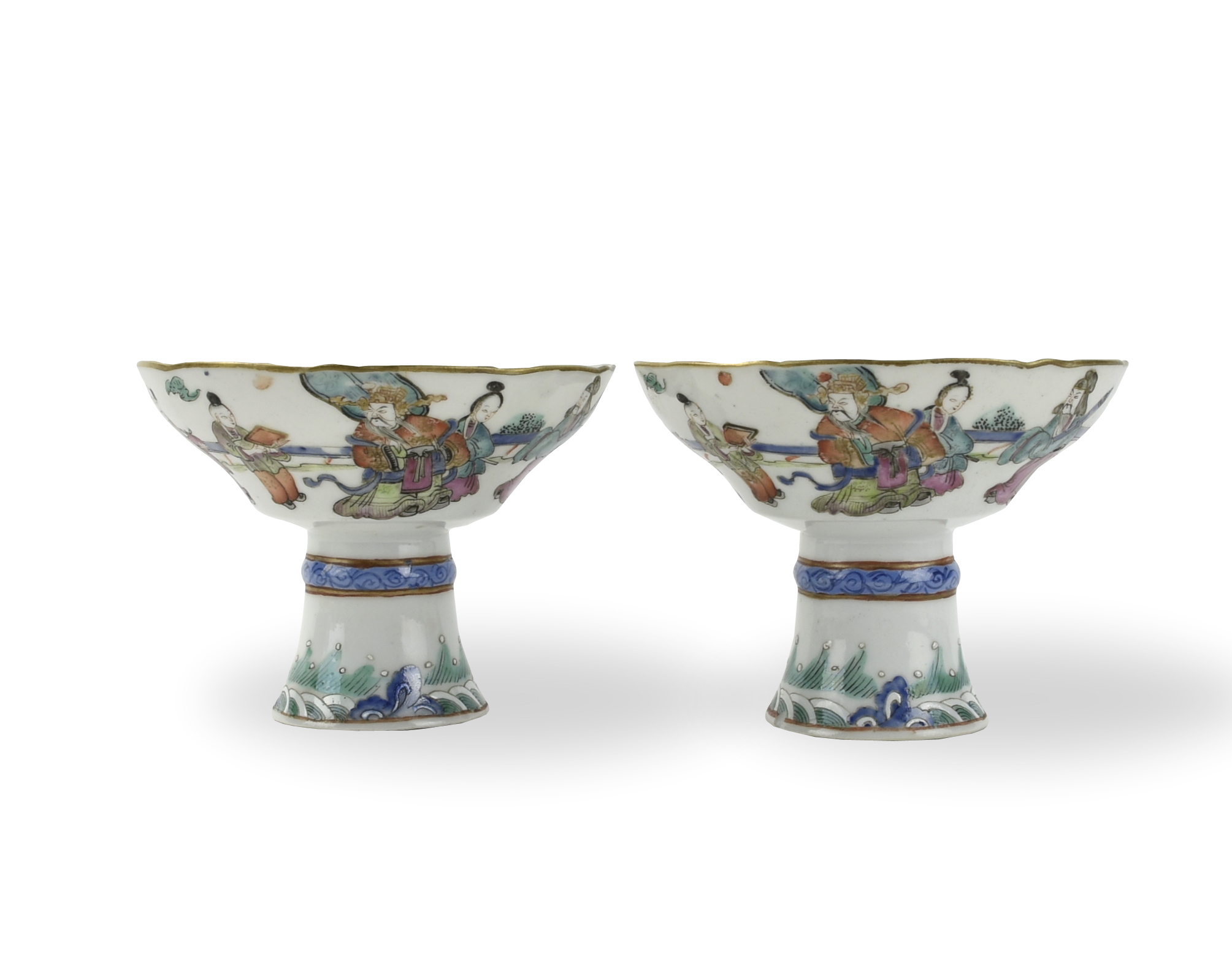 PAIR OF CHINESE FAMILLE ROSE STEM 33922f