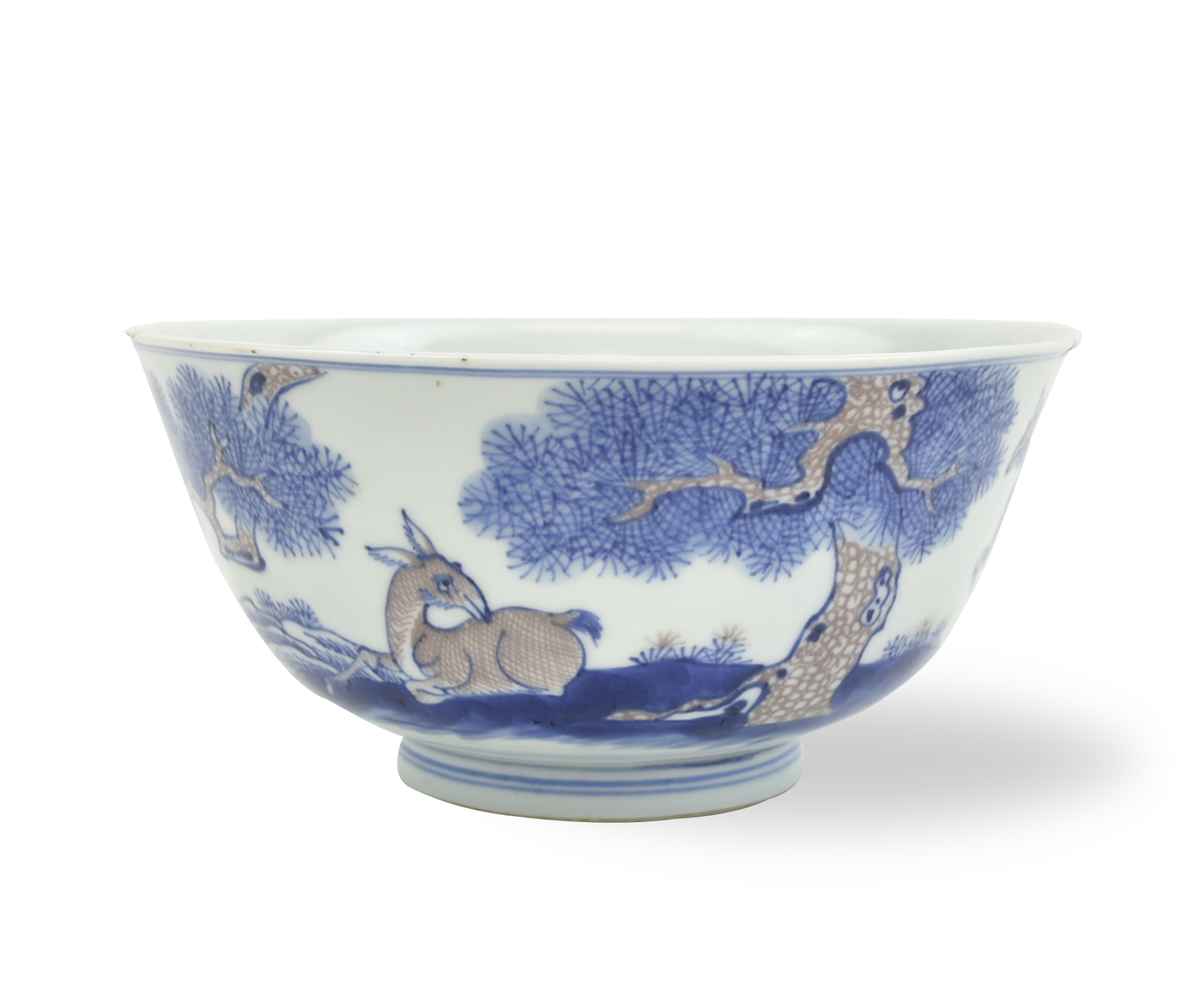 CHINESE BLUE AND COPPER RED BOWL  339242