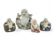 GROUP OF (4) CHINESE FAMILLE ROSE BUDDHA
