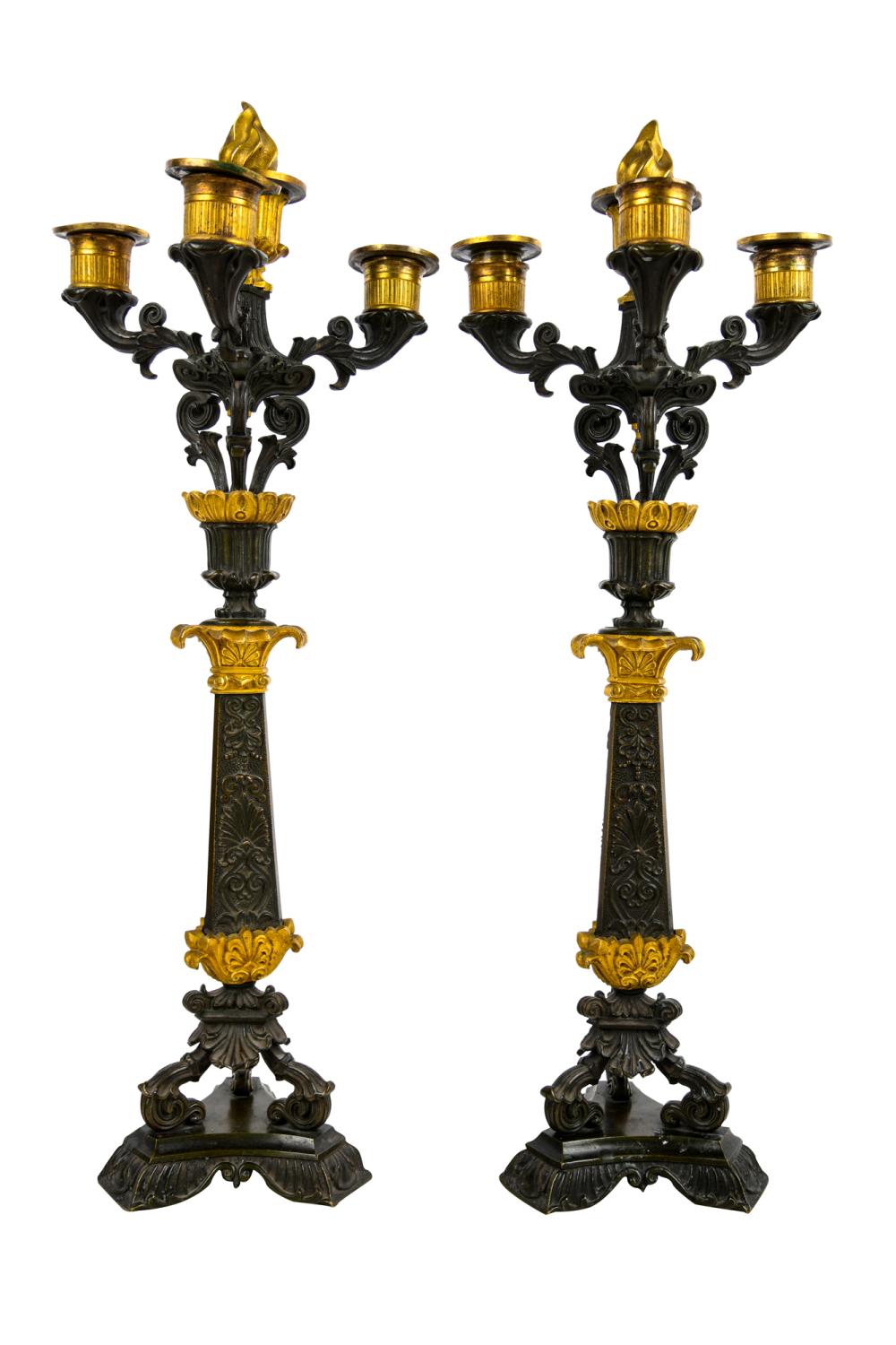 PAIR OF FRENCH GILT PATINATED 336c53