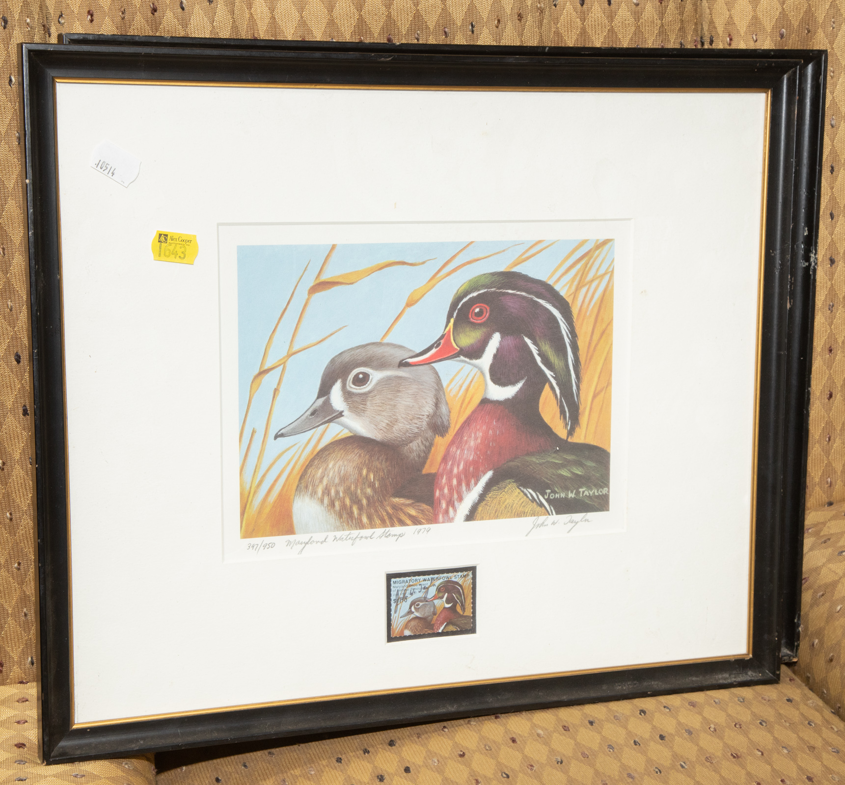 TWO FRAMED DUCK STAMP PRINTS Each 337aca