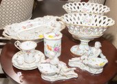SELECTION OF DRESDEN STYLE PORCELAIN