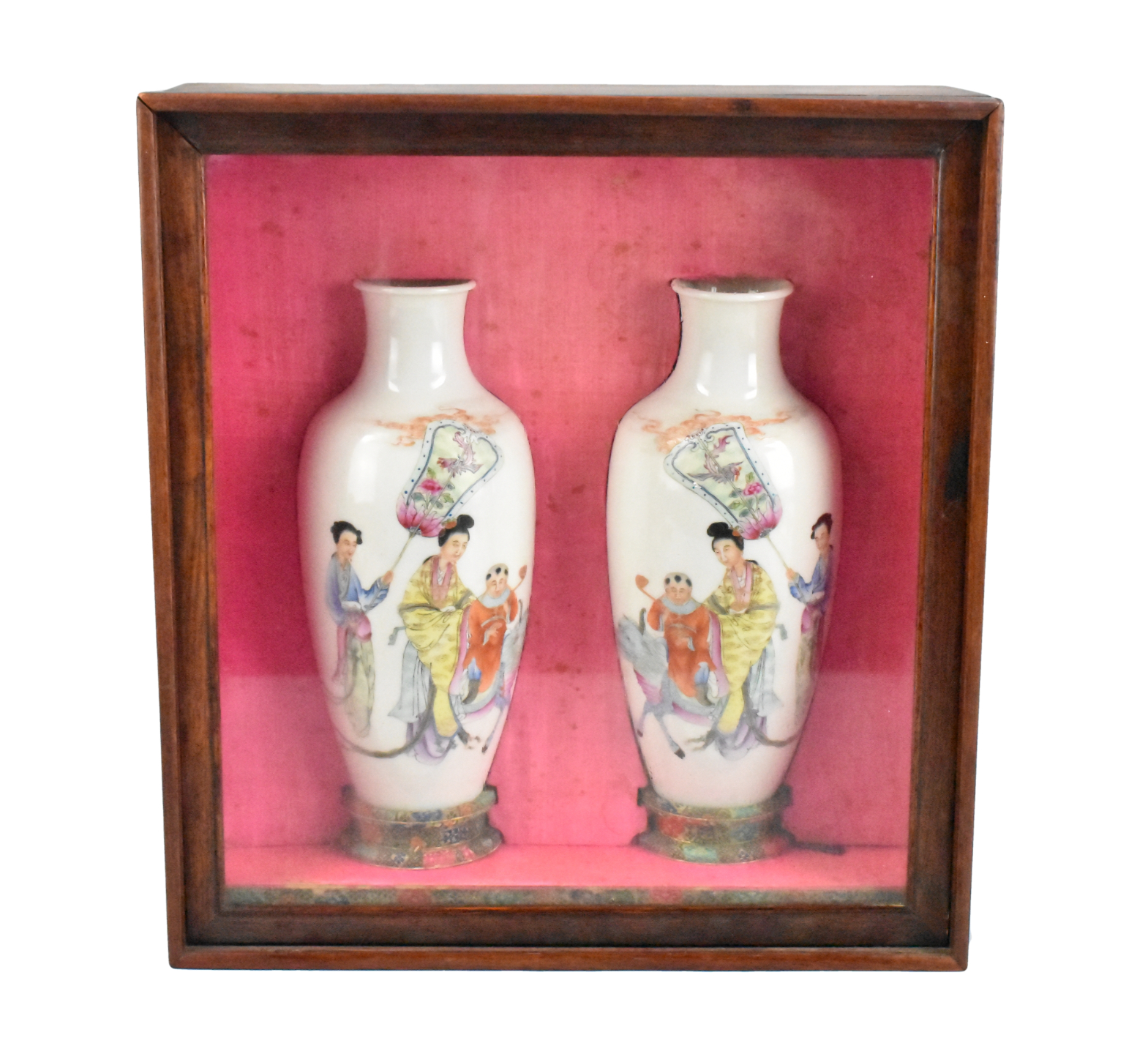 PAIR OF CHINESE ENAMELED FIGURE 33a35c