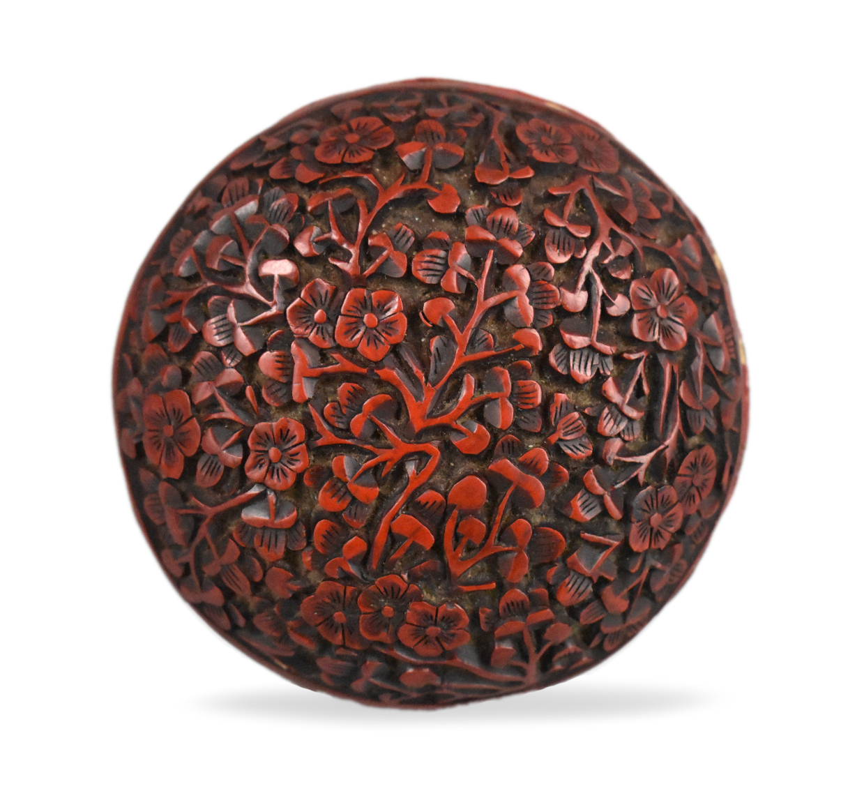 CHINESE CARVED CINNABAR COVERED 33a36e
