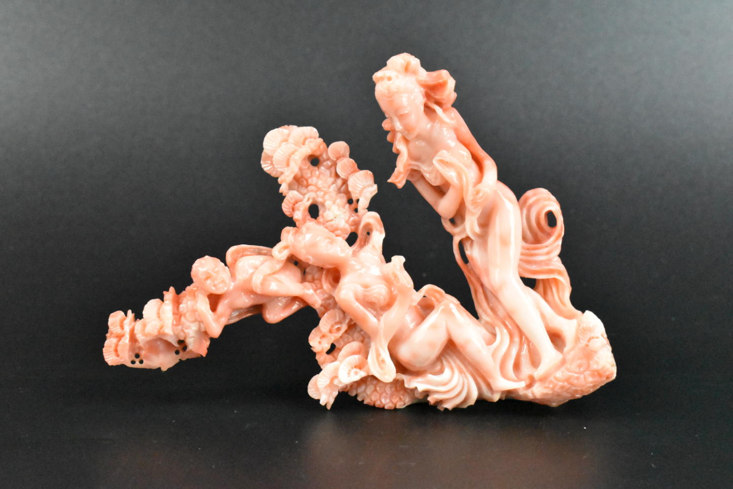 CHINESE RED CORAL CARVED FIGURES  33a380