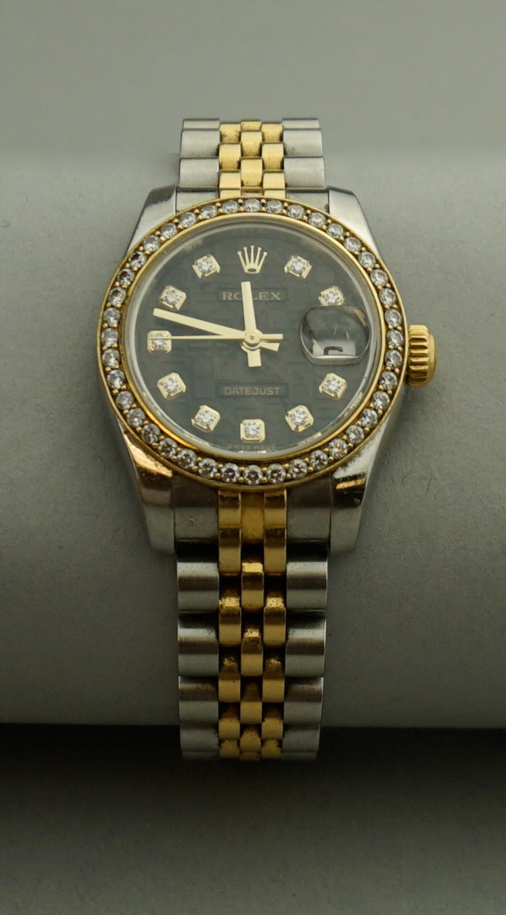 ROLEX LADIES 18K YELLOW GOLD STAINLESS 33a4f0