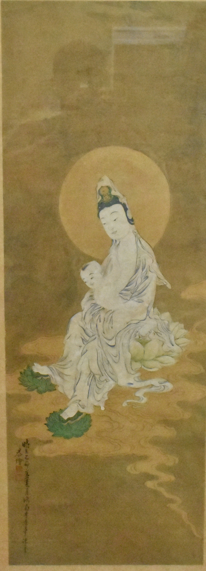 CHINESE FRAMED PAINTING OF GUANYIN QING 33a6bb
