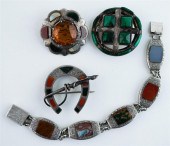 COLLECTION OF VINTAGE SILVER, AGATE