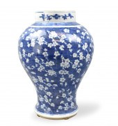 CHINESE BLUE AND WHITE PRUNUS JAR, KANGXI