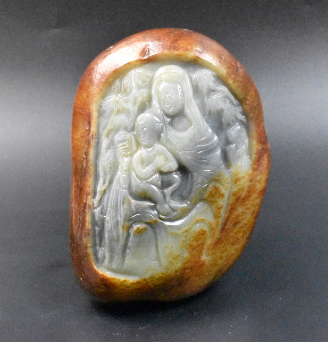 CHINESE CARVED JADE BOULDER W  33a972