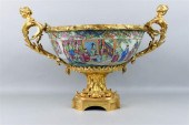 CHINESE ROSE MEDALLION PUNCH BOWL 33ab8d