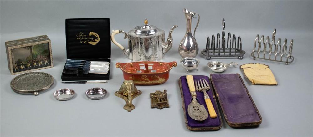 COLLECTION OF SILVERPLATED AND