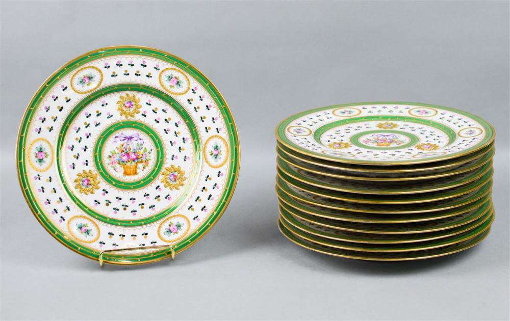 SET OF 12 LIMOGES SEVRES STYLE  33ac1f