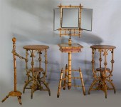 GROUP OF VICTORIAN STYLE BAMBOO AND
