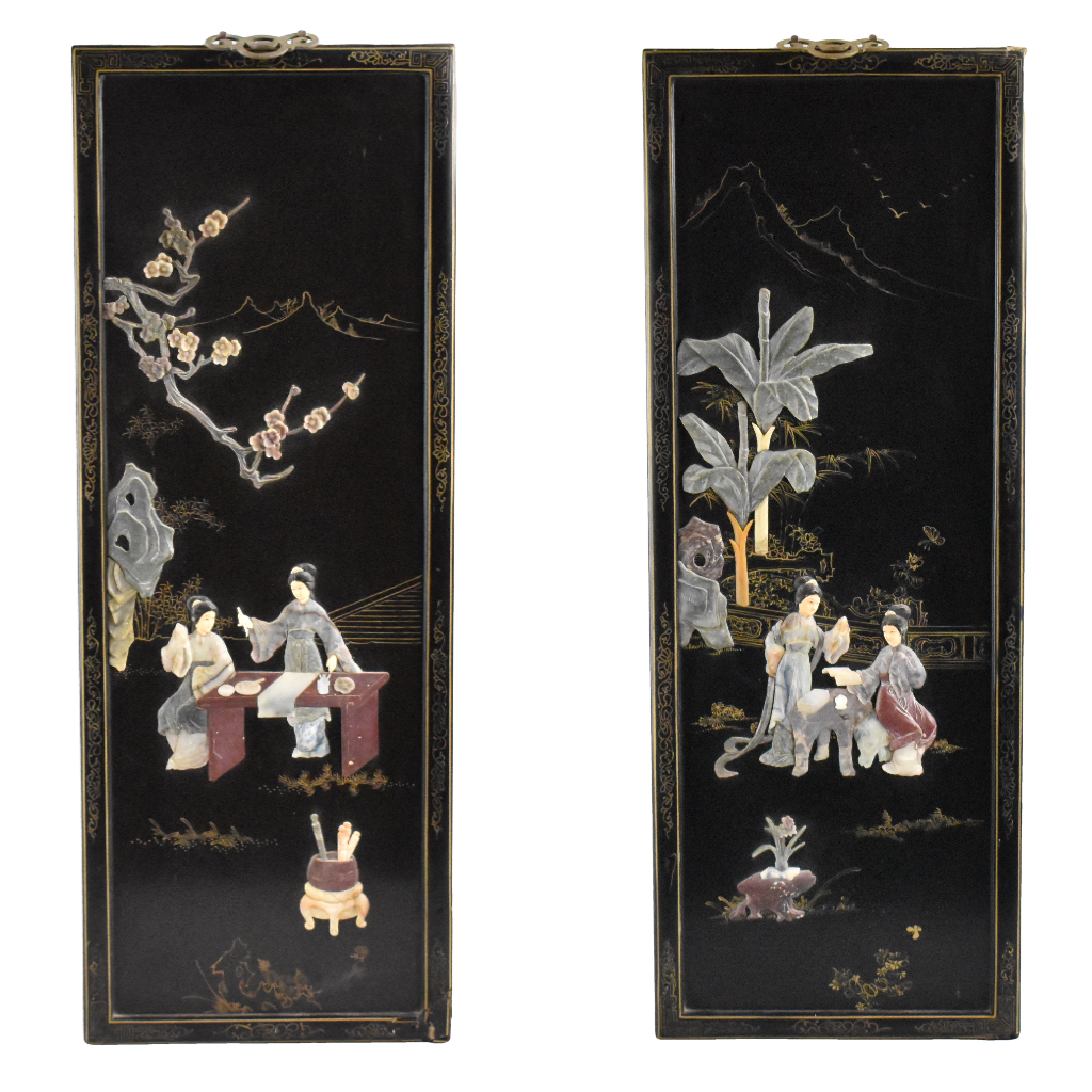 PAIR OF CHINESE LACQUERED PANEL 33afc6