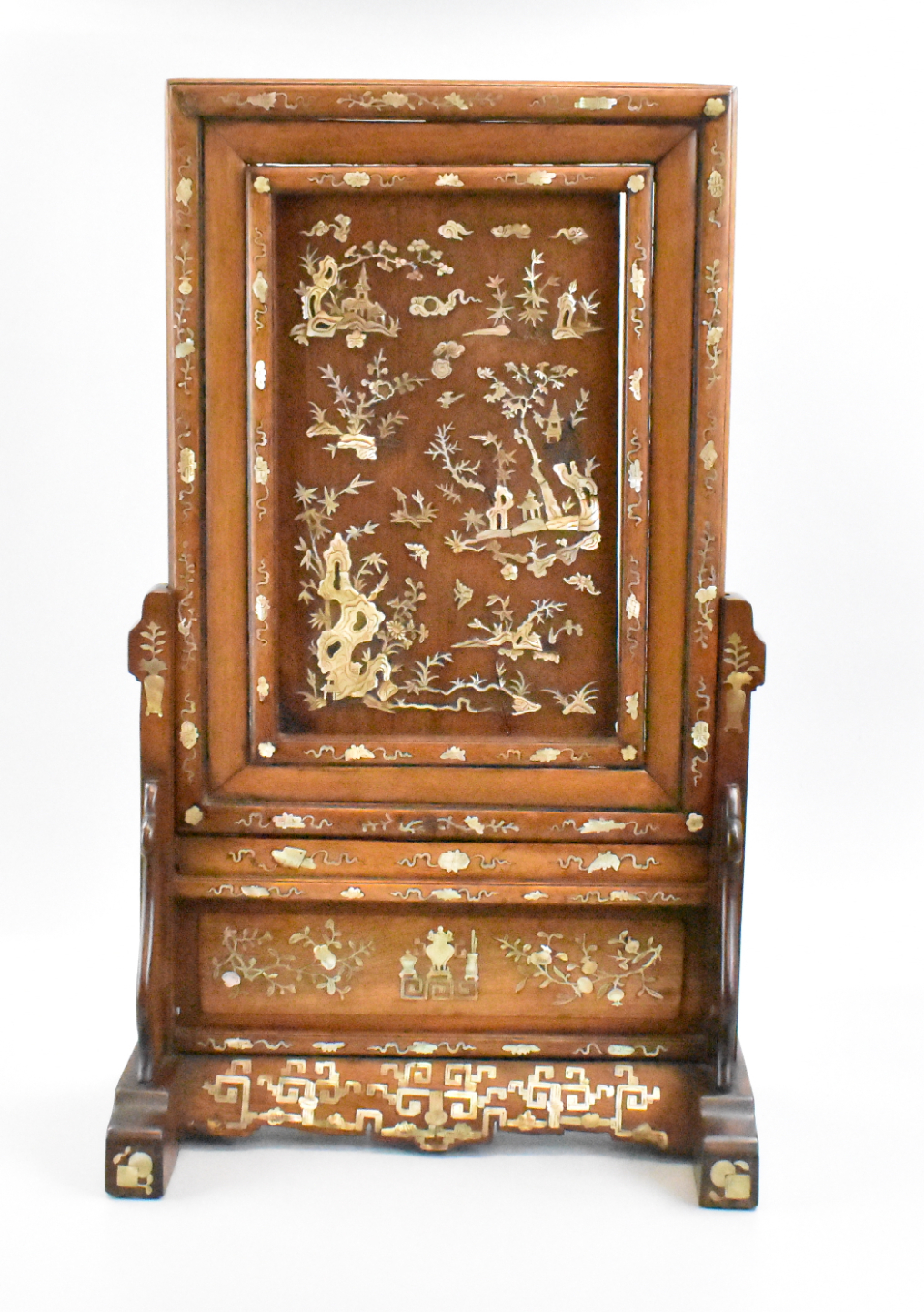 CHINESE TABLE SCREEN W MOP INLAID  33b056