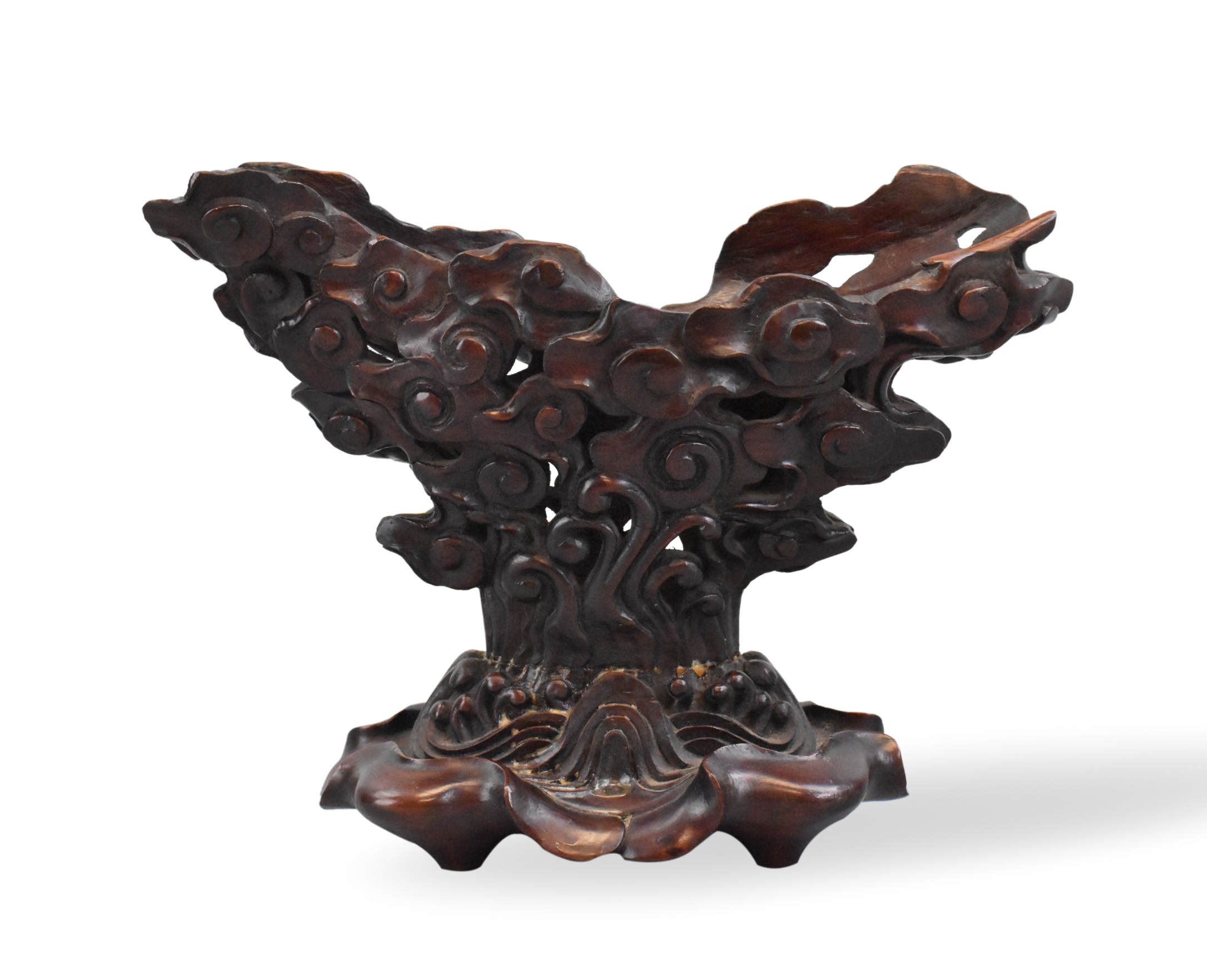 CHINESE ROSE WOOD CARVED STAND  33b051