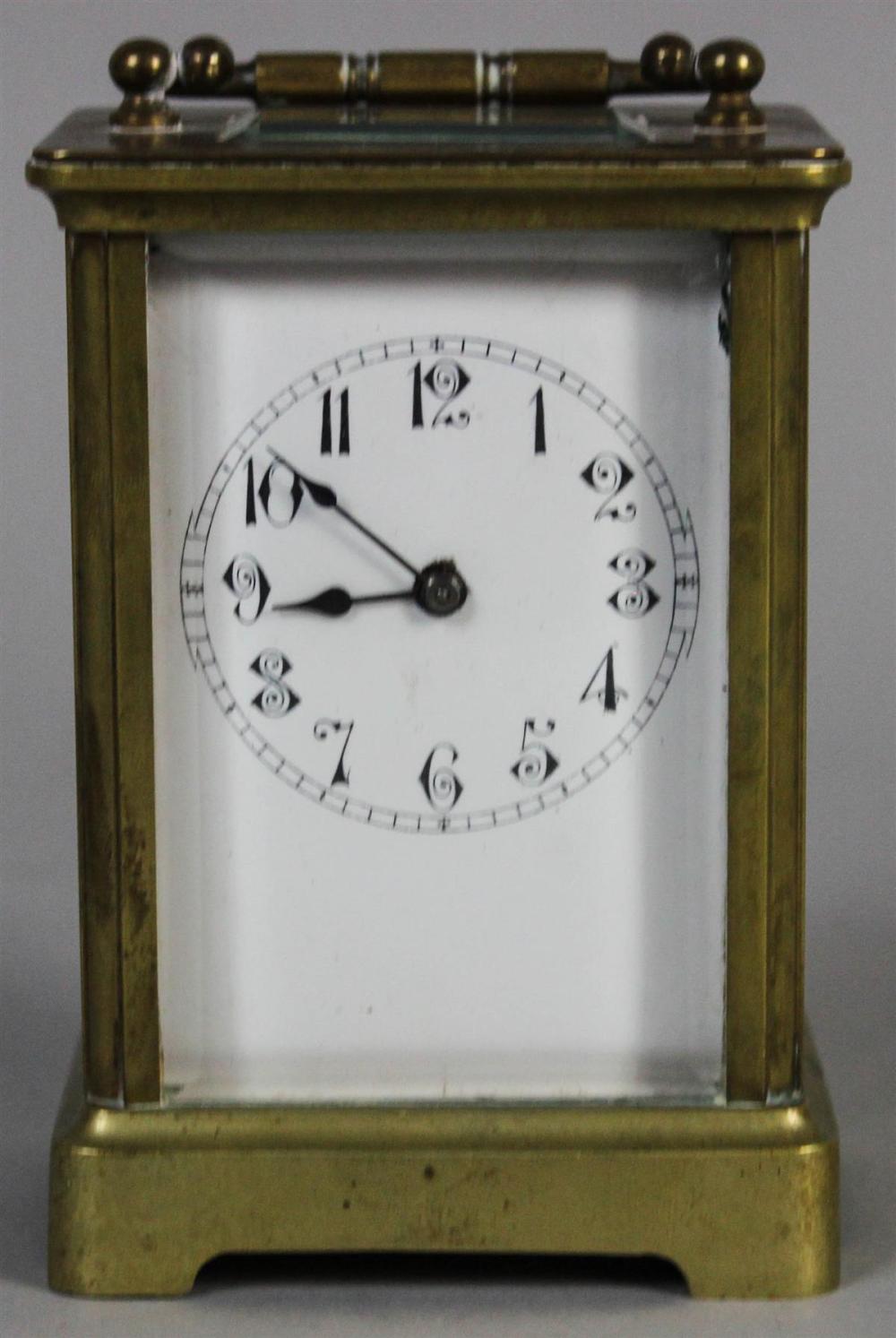 FRENCH SMALL BRASS CARRIAGE CLOCK  33b36d