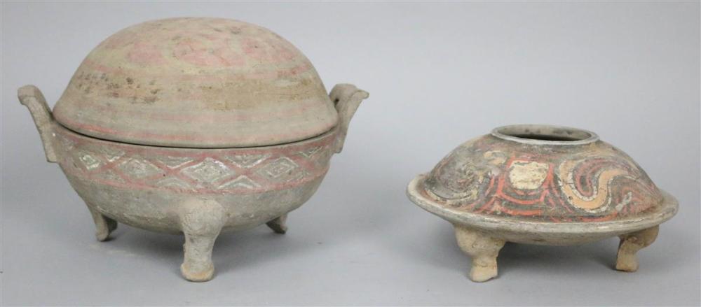 TWO CHINESE PAINTED POTTERY VESSELS  33b5d9