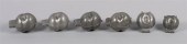 SIX PEACH PEWTER MOLDS PROBABLY 33b9ea