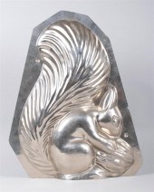 TIN SQUIRREL CHOCOLATE MOLD, PROBABLY