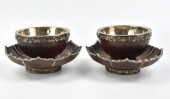 PAIR OF CHINESE SILVER PLATED BAMBOO 339778