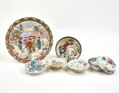 A SET OF FAMILLE ROSE PLATES & BOX a