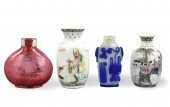GROUP OF 4 PORCELAIN GLASS SNUFF 3397ea