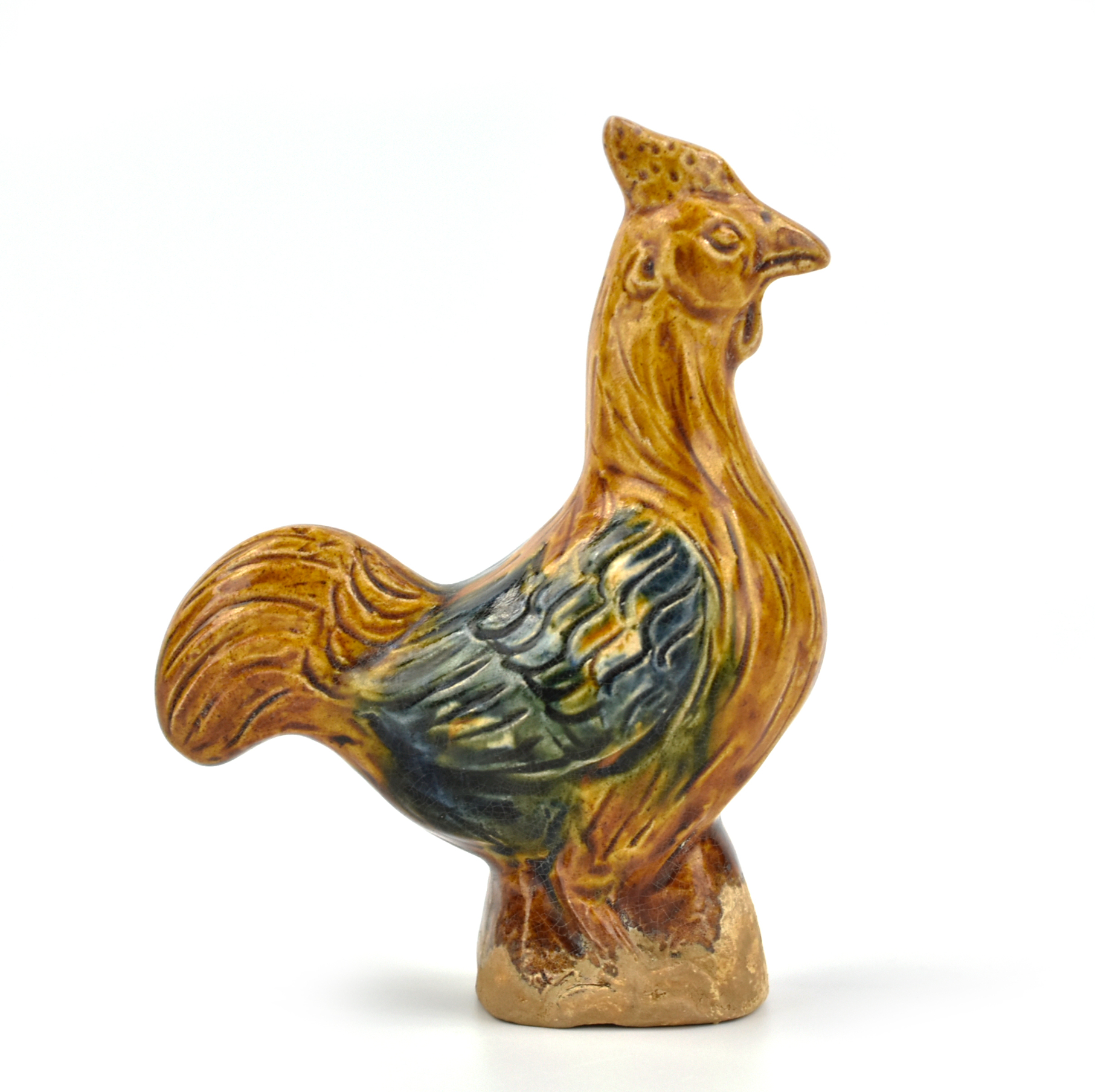 CHINESE SANCAI GLAZED ROOSTER  3397f1