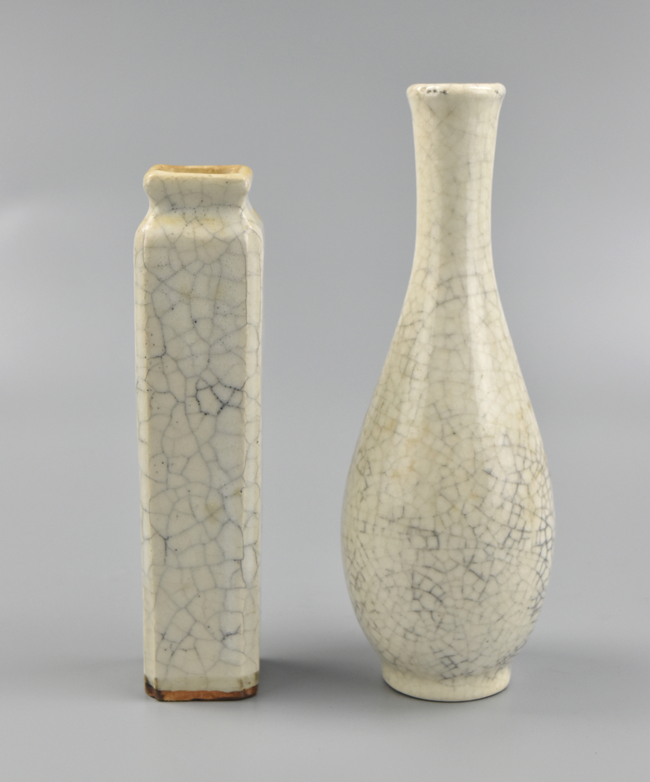 TWO CHINESE GE GLAZE VASES Two 33993a