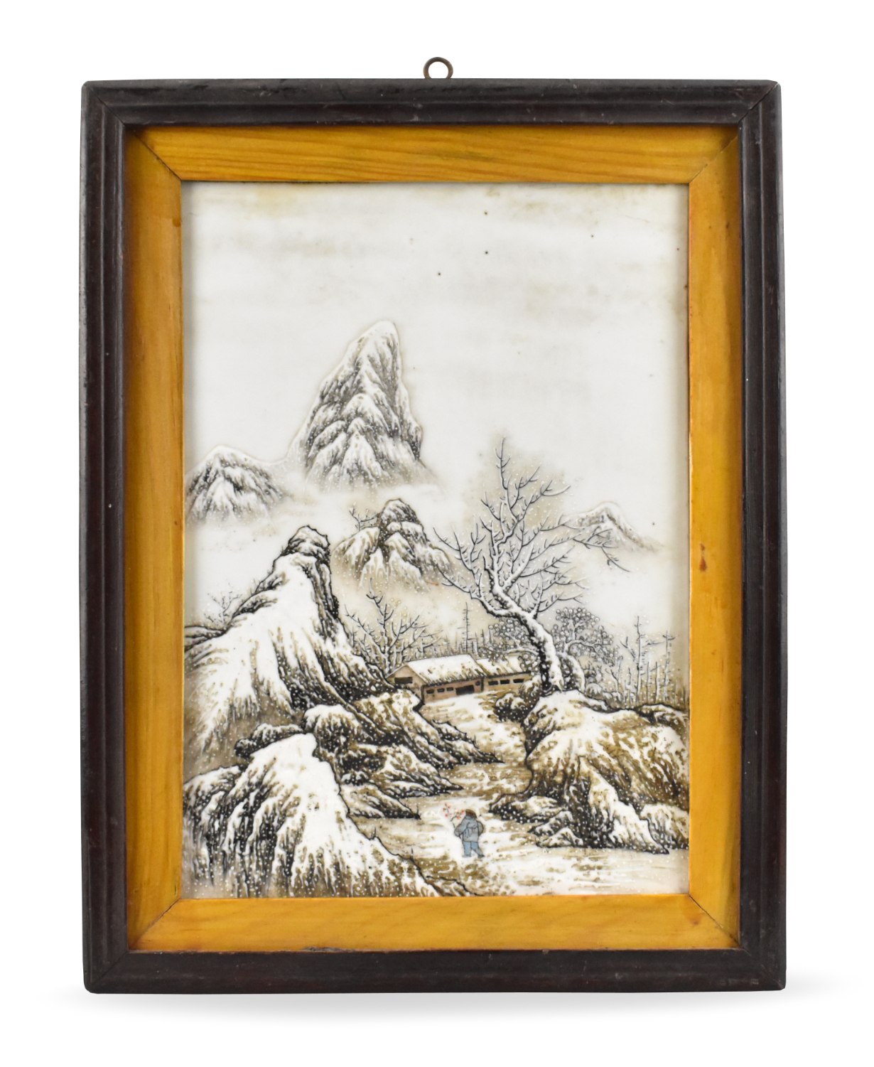 CHINESE PORCELAIN PLAQUE OF SNOWY 339a21
