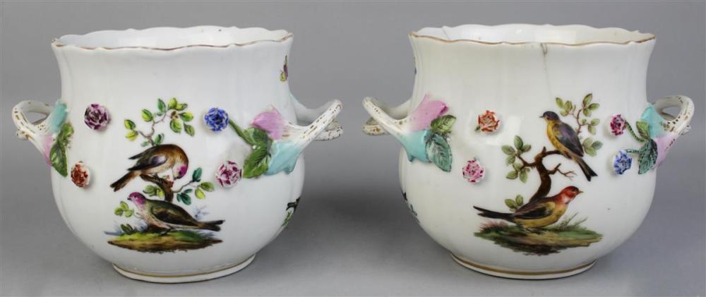 PAIR OF GERMAN TWO HANDLED CACHEPOTS  339aad