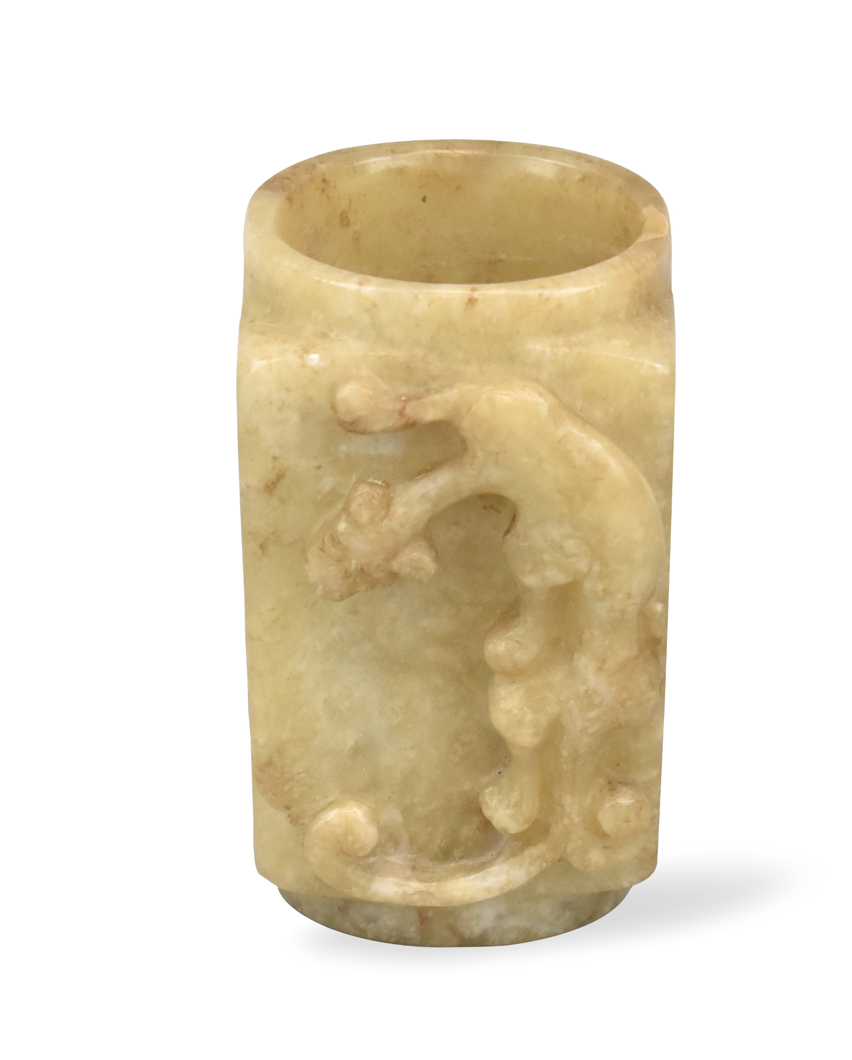 CHINESE ARCHAISTIC JADE CONG VASE 339ca7