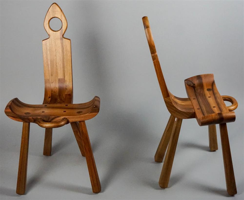 PAIR OF BENCHMADE HARDWOOD CHAIRS 339d2b