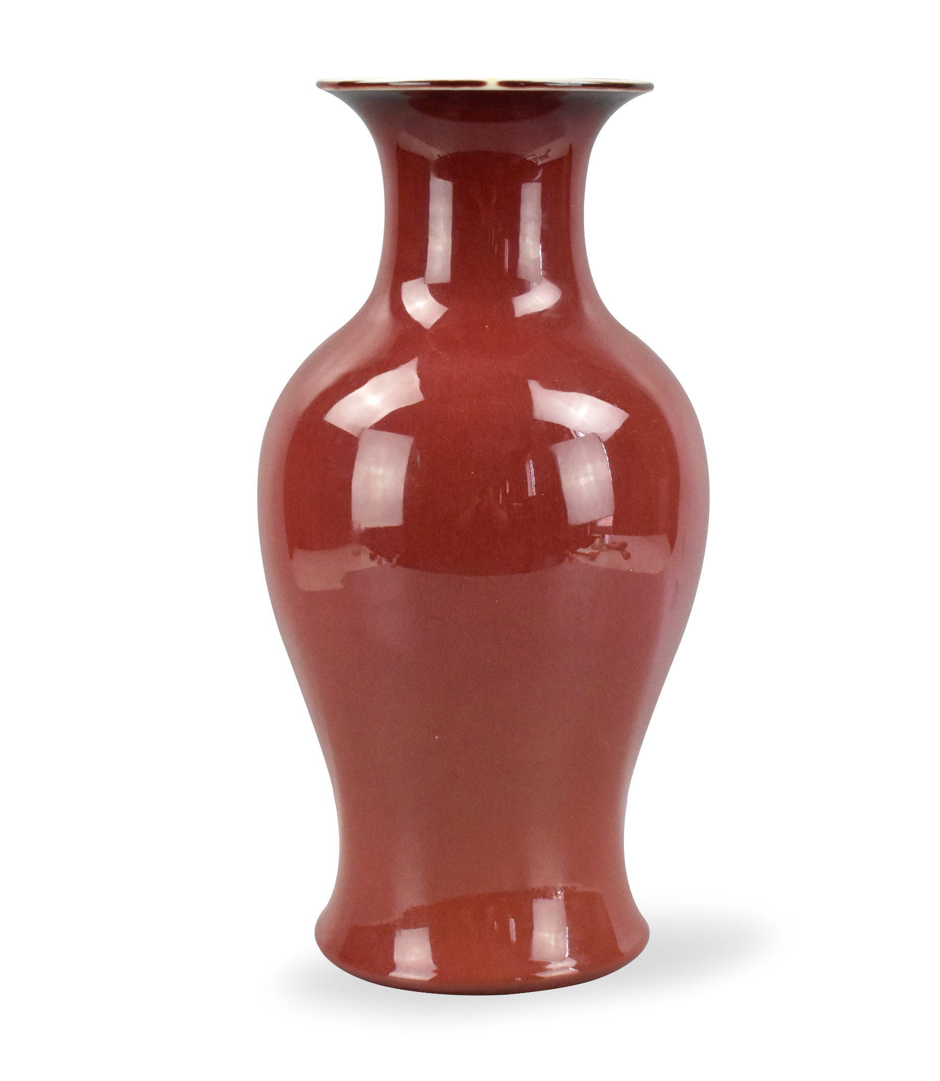 CHINESE RED GLAZED VASE ROC PERIOD 33a09f