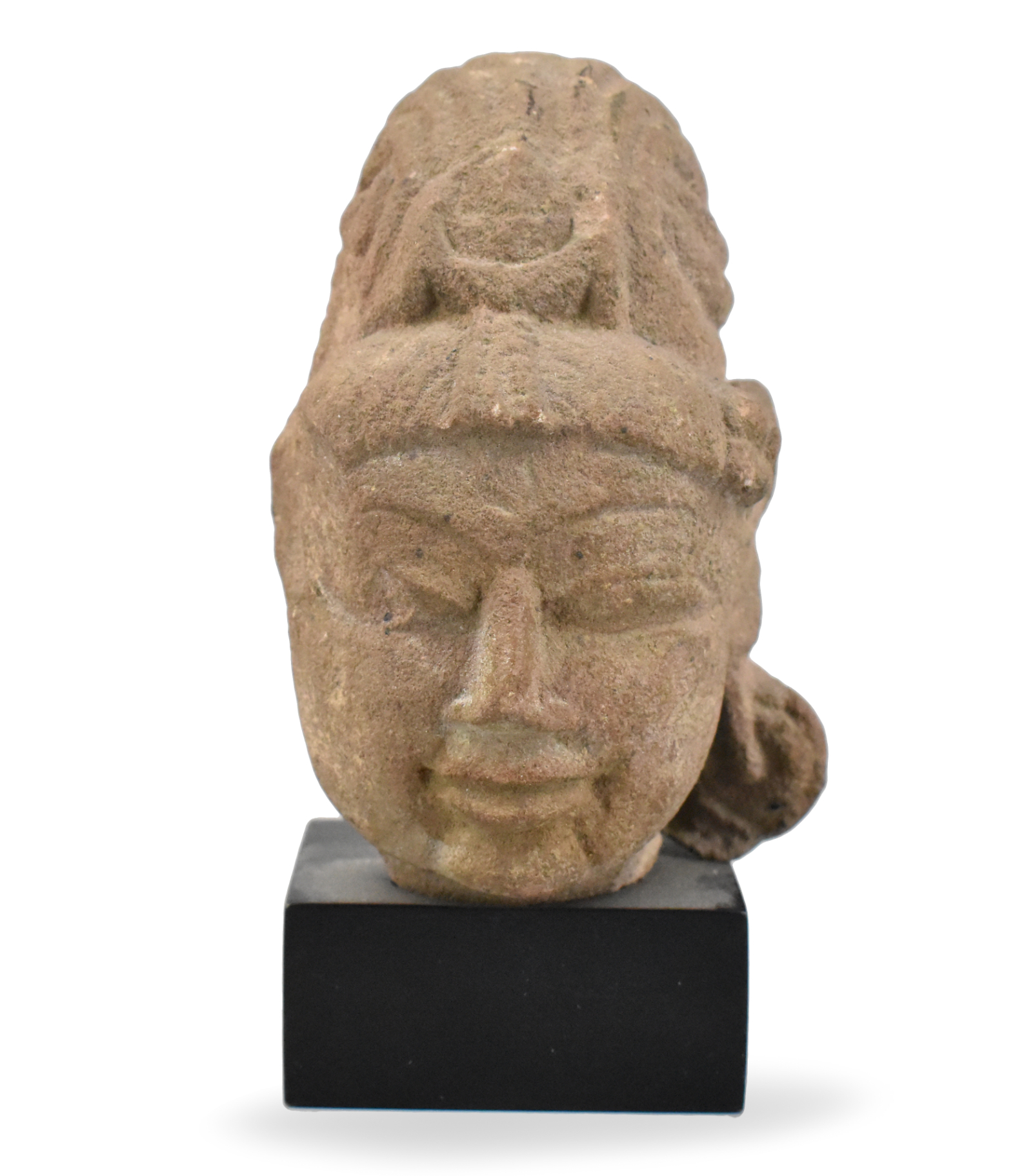 INDIAN GANDHARA STONE CARVED HEAD 13 14TH 33a0ca