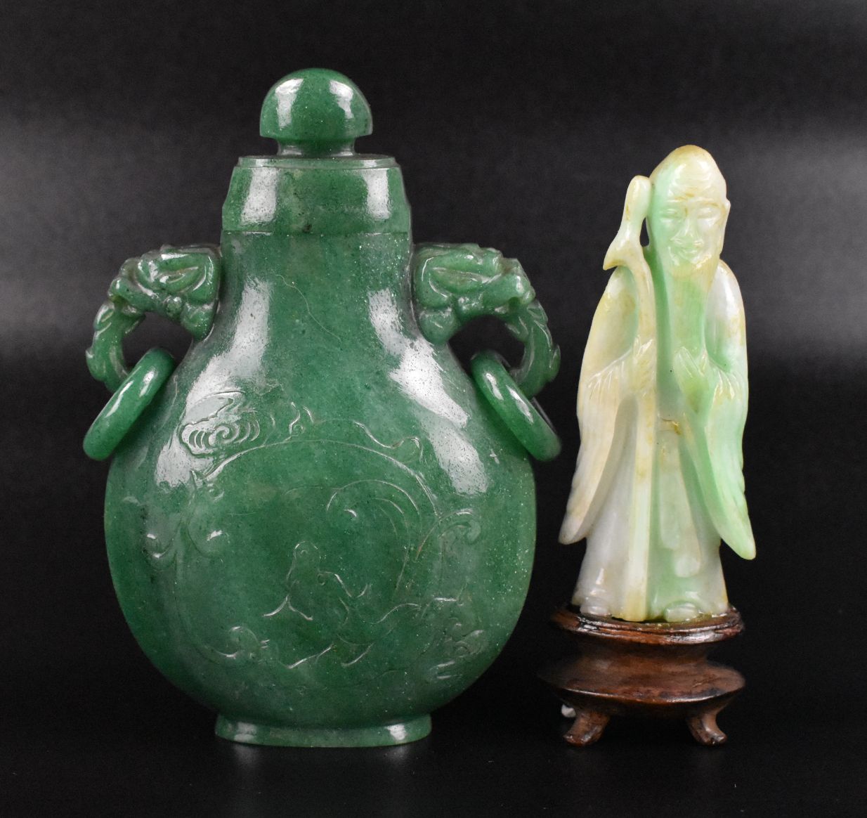 CHINESE JADEITE CARVING OF FIGURE
