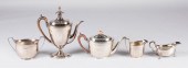 GEORGE III SILVER FOUR-PIECE TEA AND