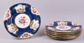 CROWN STAFFORDSHIRE HAND PAINTED DINNER