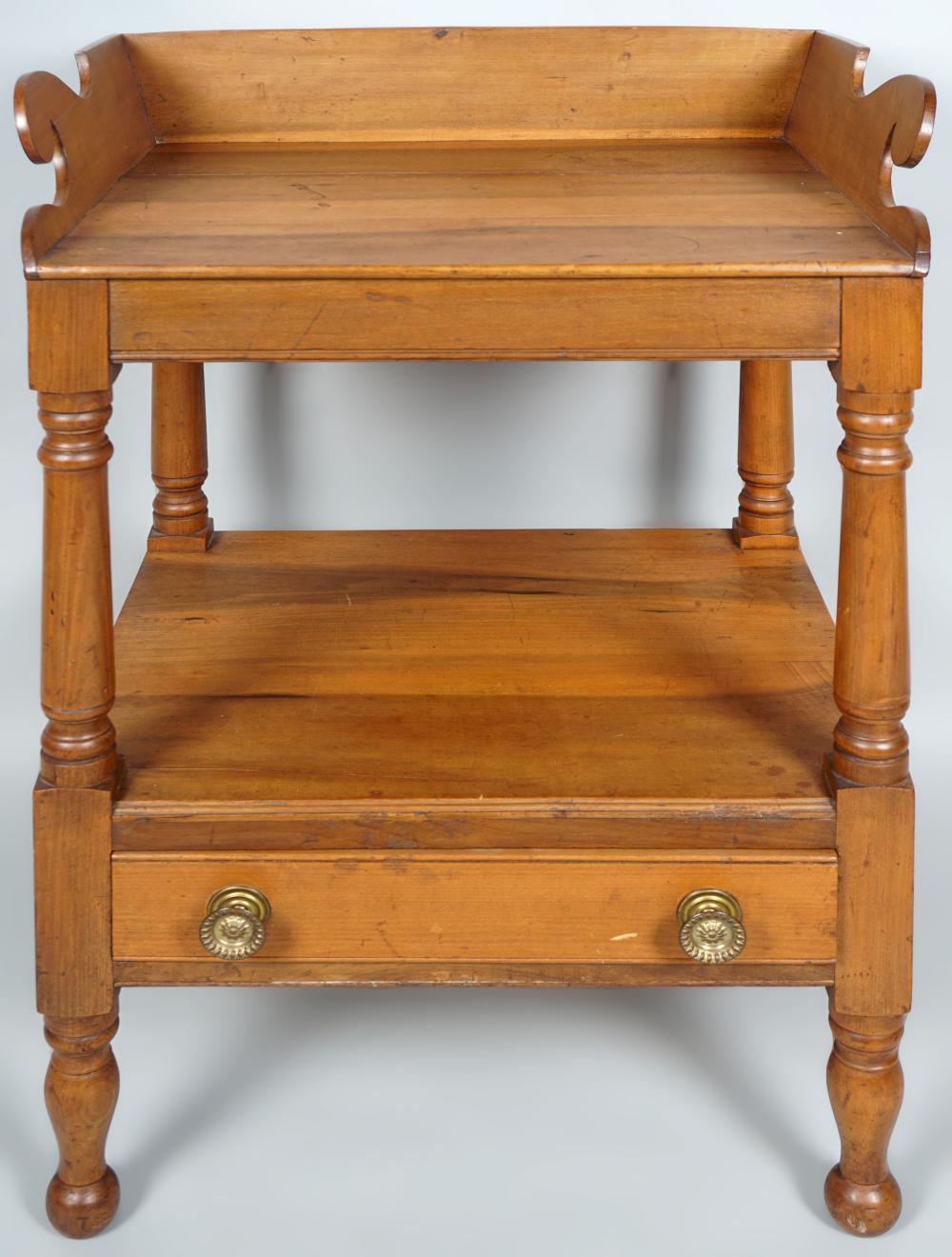 LATE FEDERAL MAHOGANY WORK STAND  33d2b8