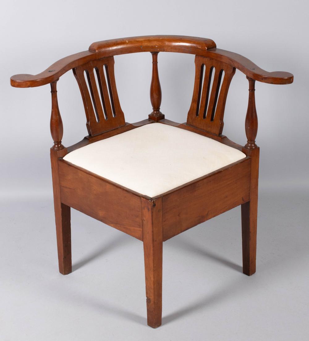 CHIPPENDALE CHERRY CORNER CHAIR  33d355
