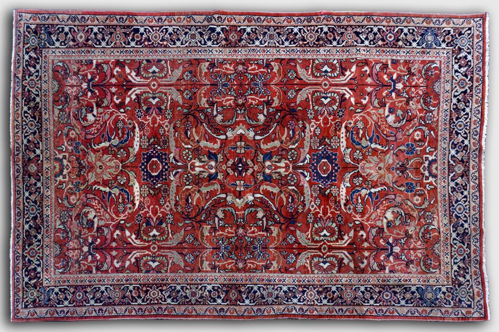 ANTIQUE PERSIAN MAHAL HAND KNOTTED 33d369
