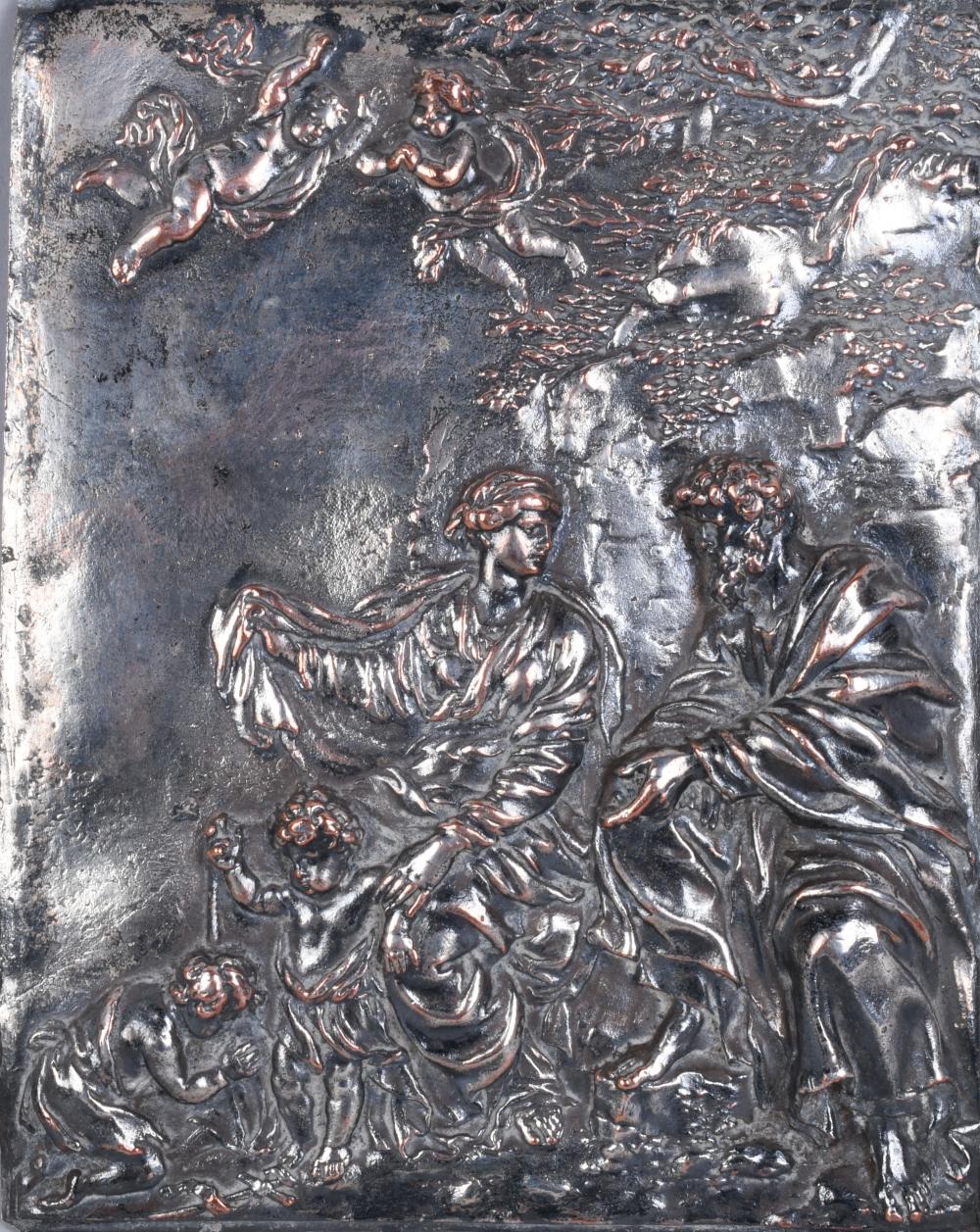 SILVERED COPPER PLAQUE OF THE HOLY 33d5a4