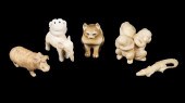 (5) 19TH C. ASIAN MINIATURE CARVED IVORY